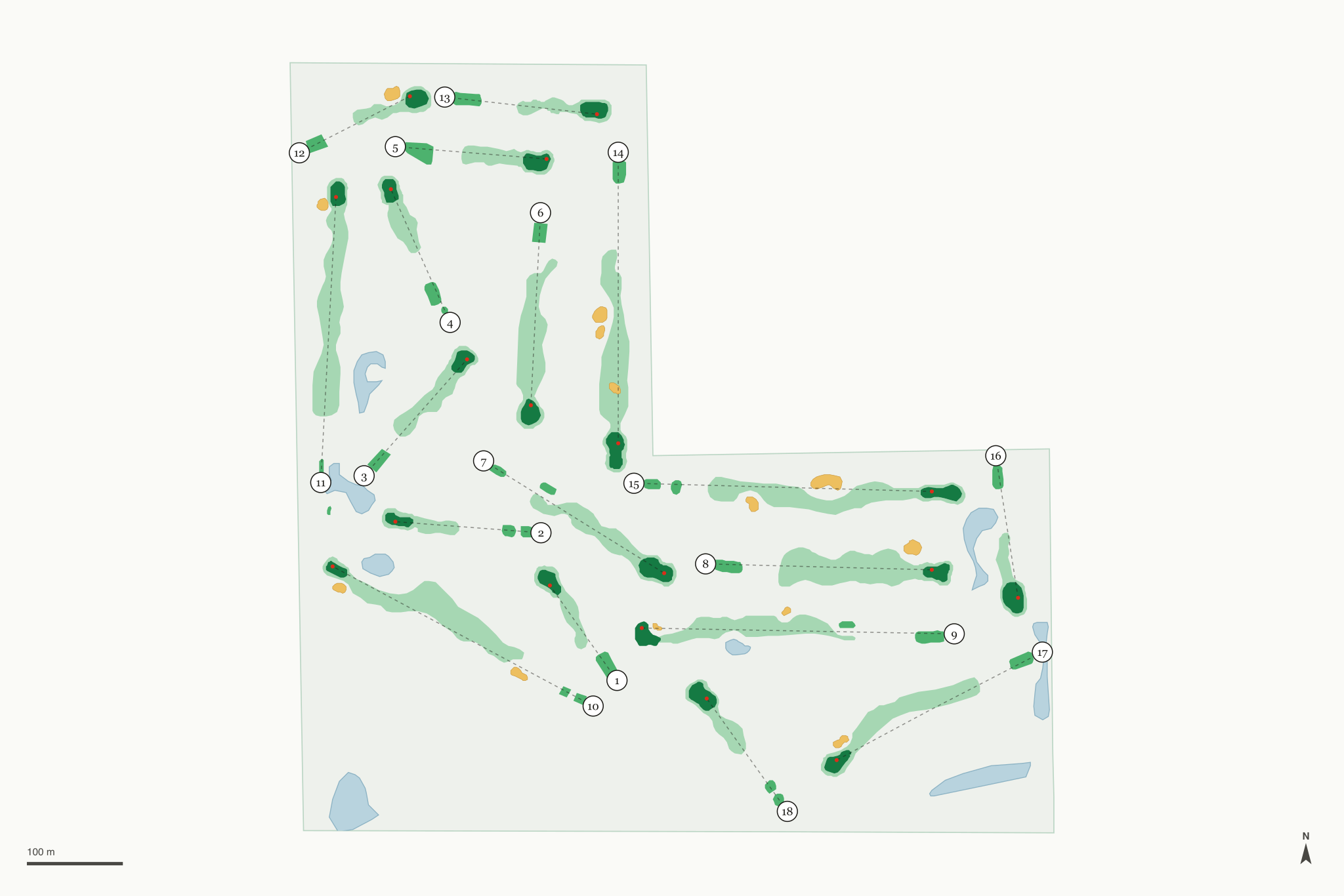 Map of Applewood Hills Golf Course