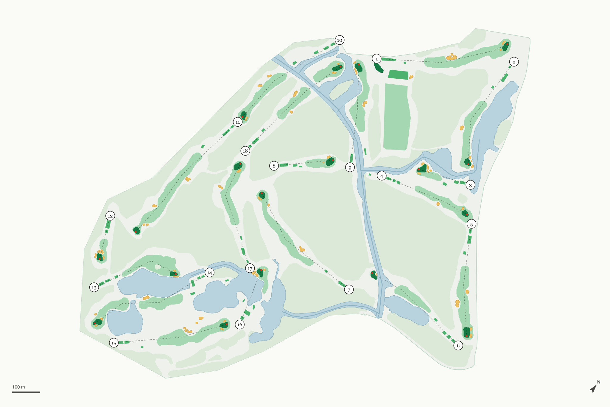 Map of Disney's Palm Golf Course