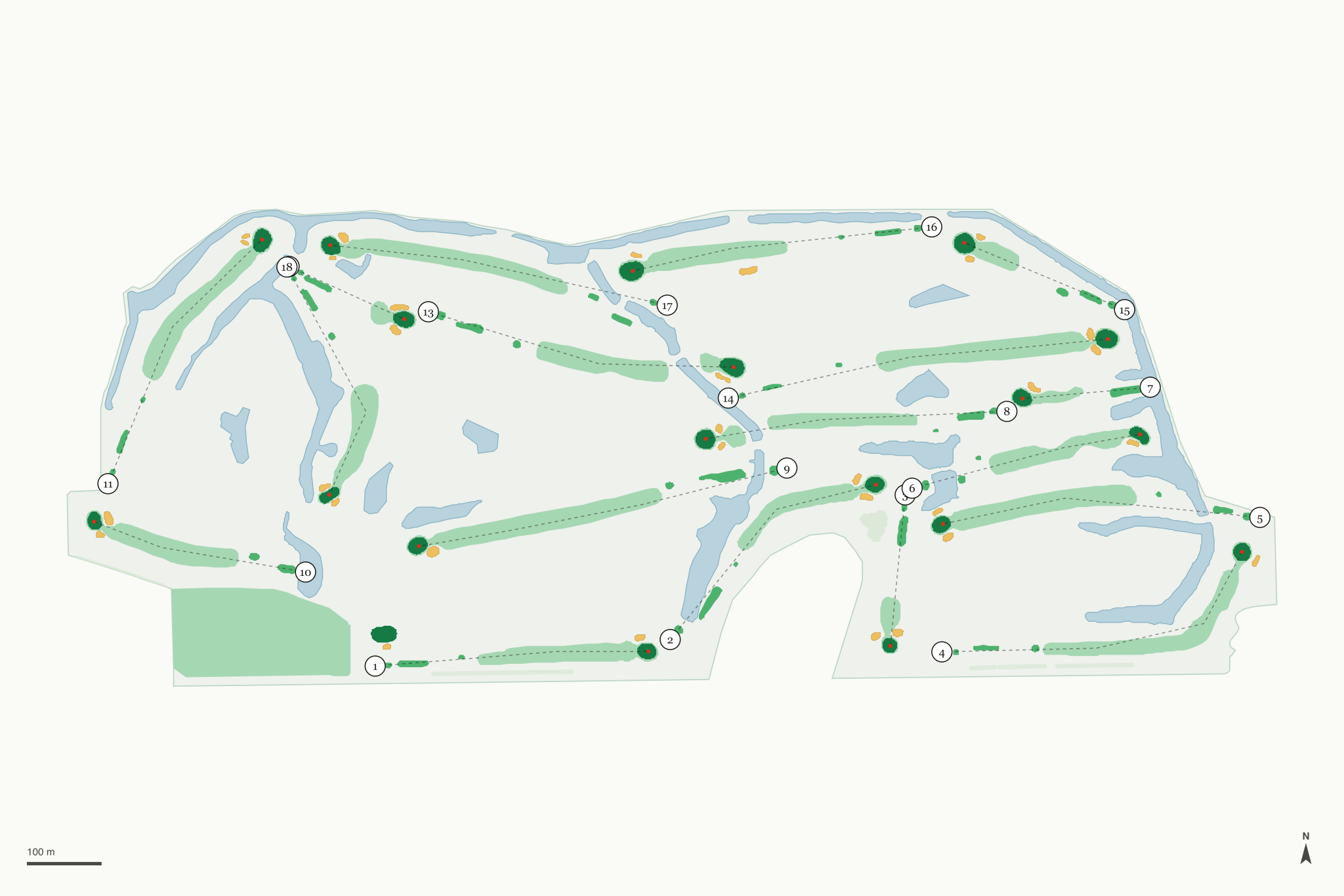 Map of Mallards Landing Golf Course