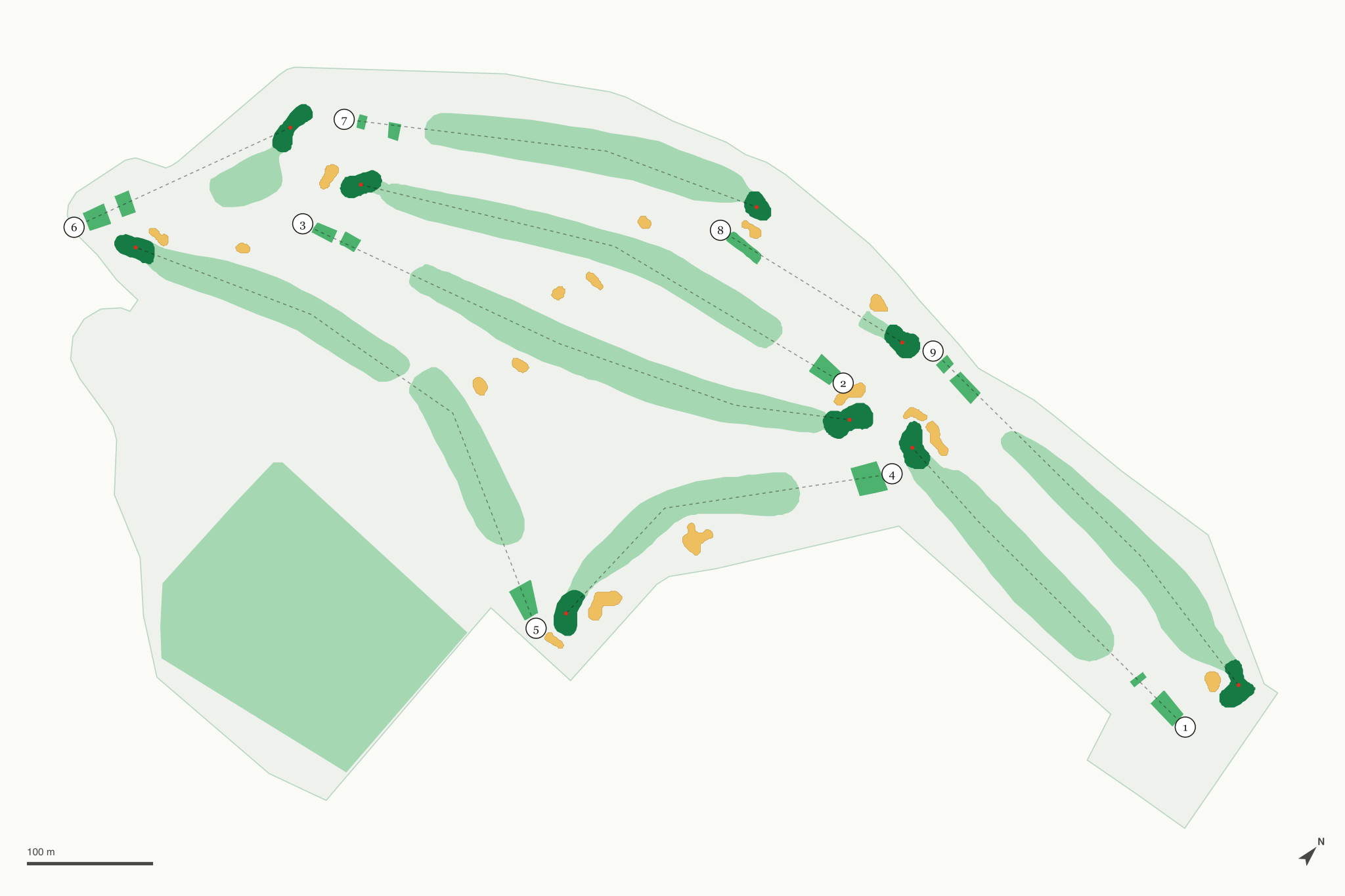Map of Harbor Park Golf Course