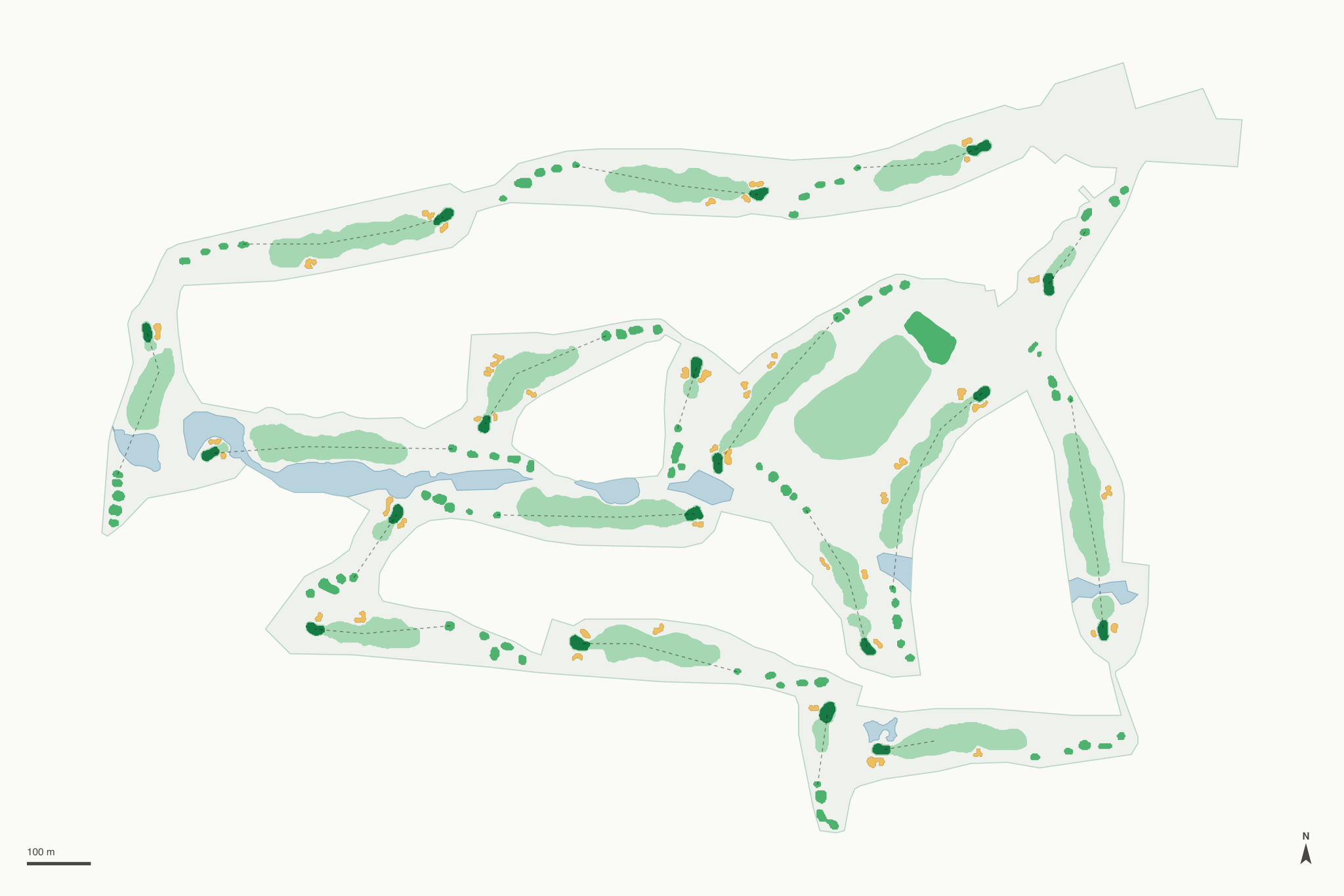 Map of Walden Ponds Golf Club