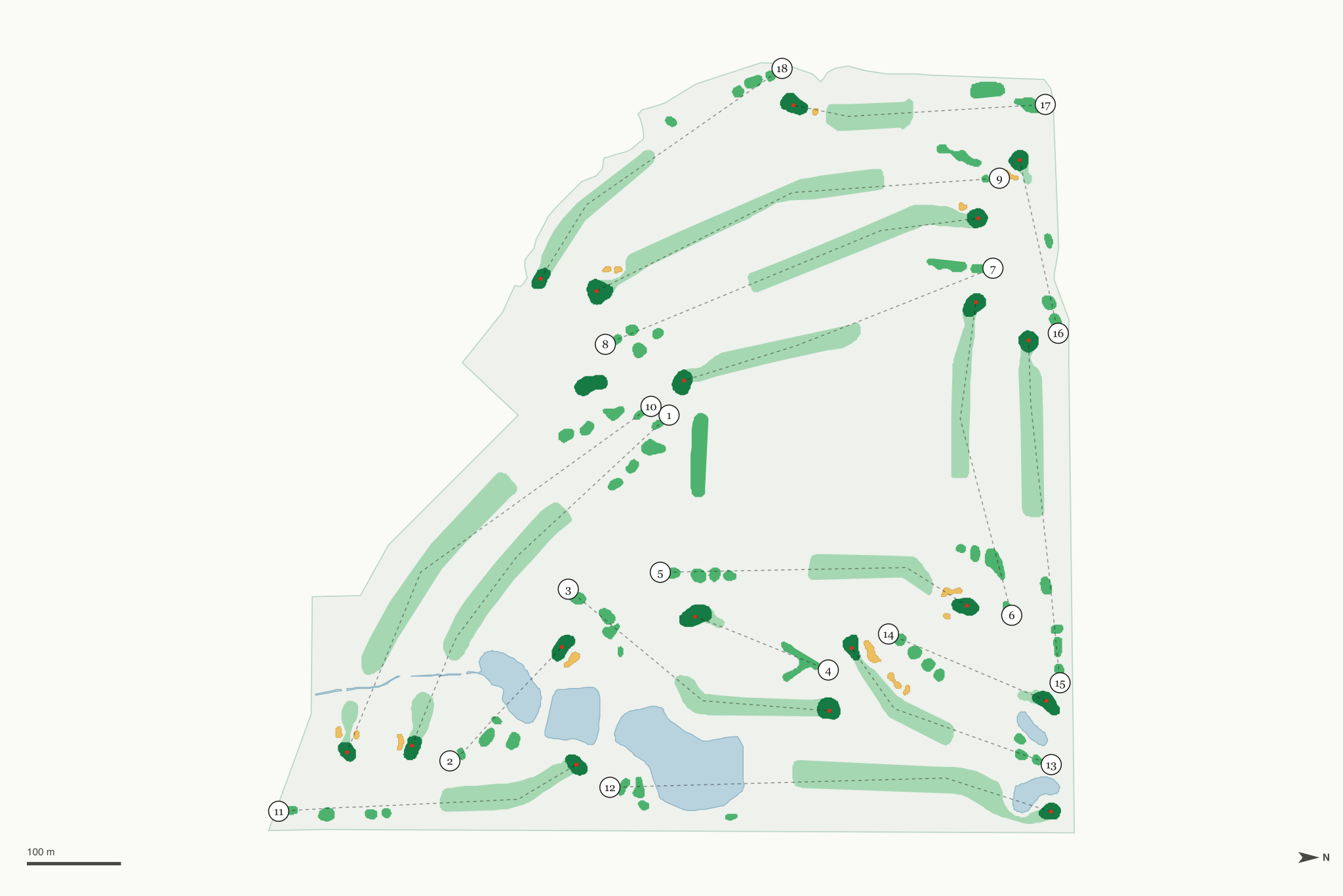 Map of Oak Tree