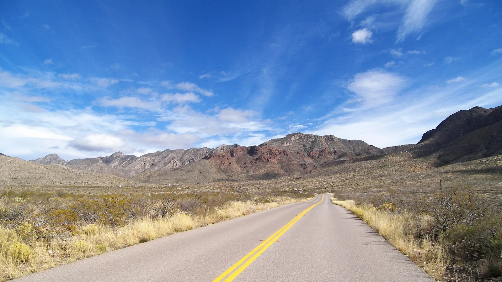 The entrance road to a section of Franklin Mountains State Park in El Paso, Texas, United States.