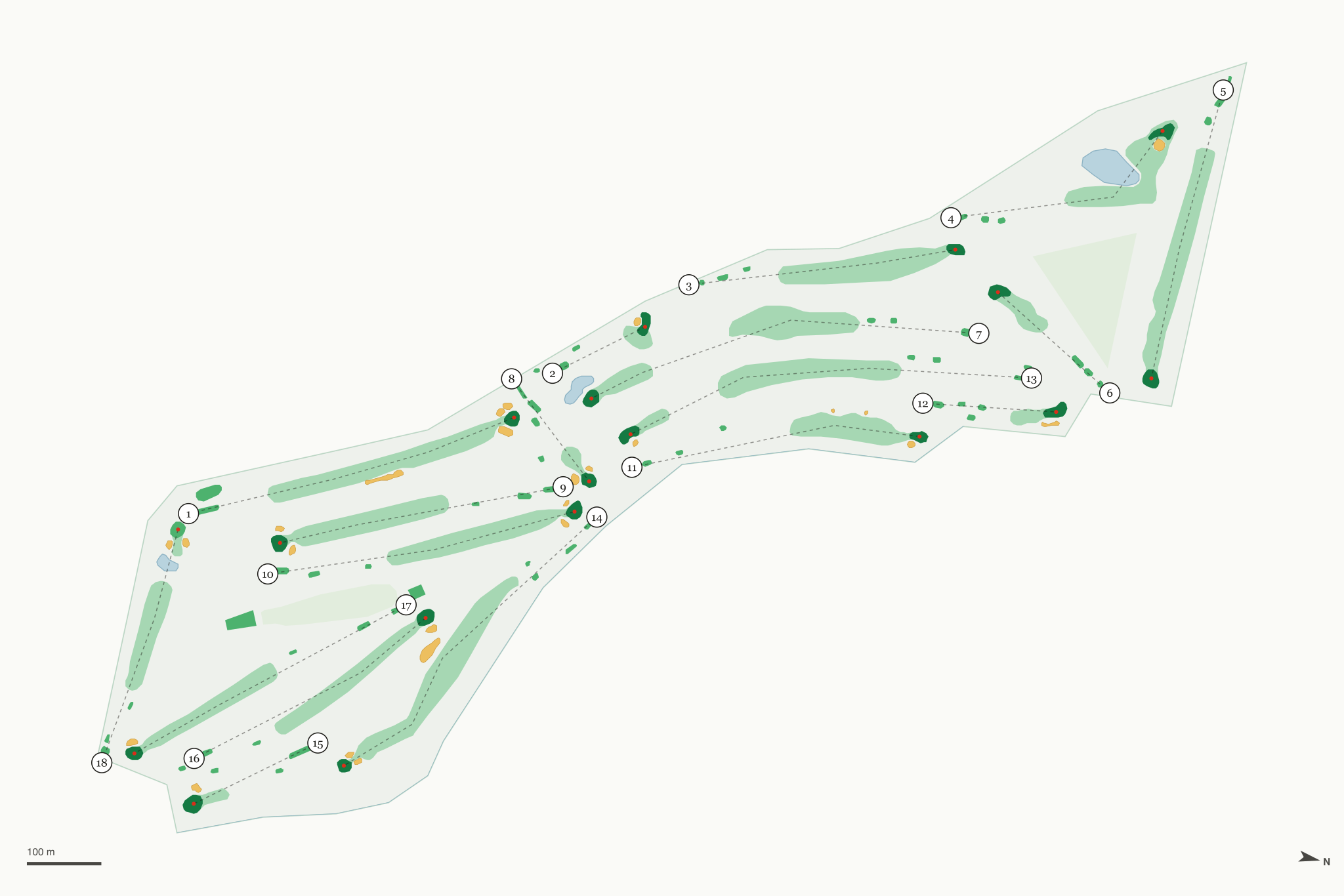 Map of Rolling Green Country Club