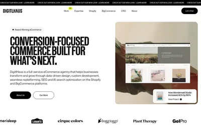 Screenshot of the DigitlHaus Agency homepage