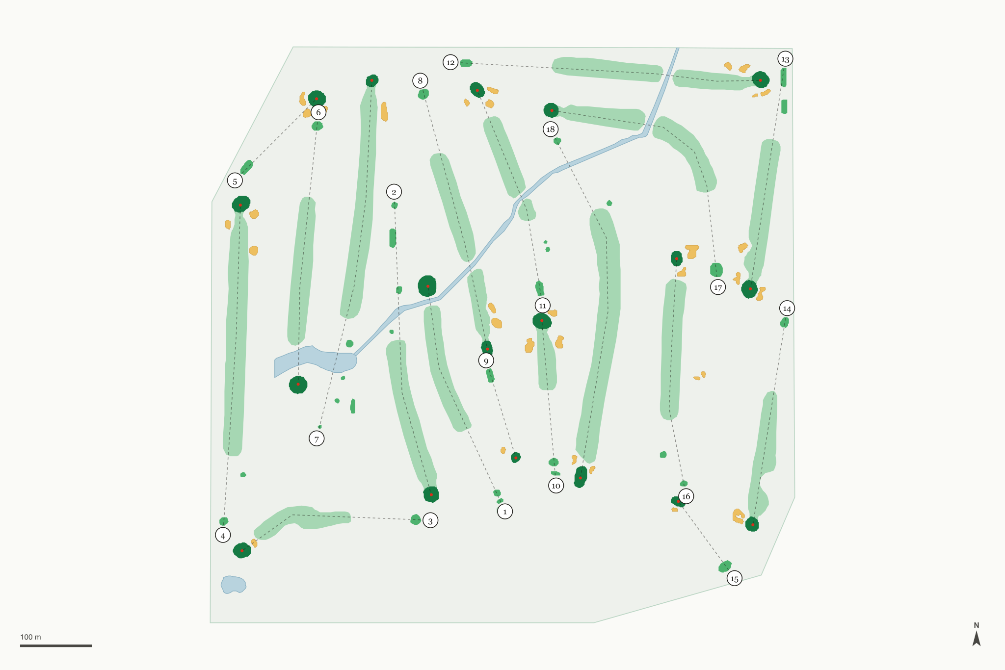 Map of Forest Hills Golf Course