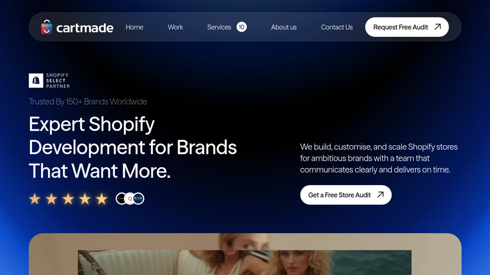 Screenshot of the Cartmade Limited homepage