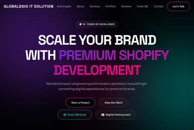 Screenshot of the GLOBALDSIO IT SOLUTION homepage