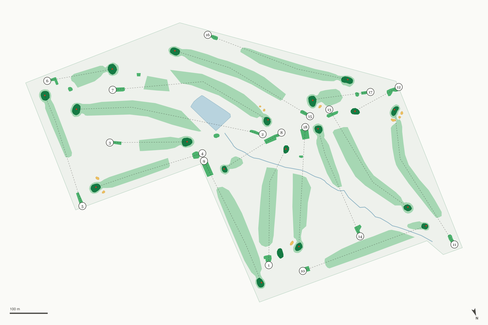 Map of Shenandoah Golf Course