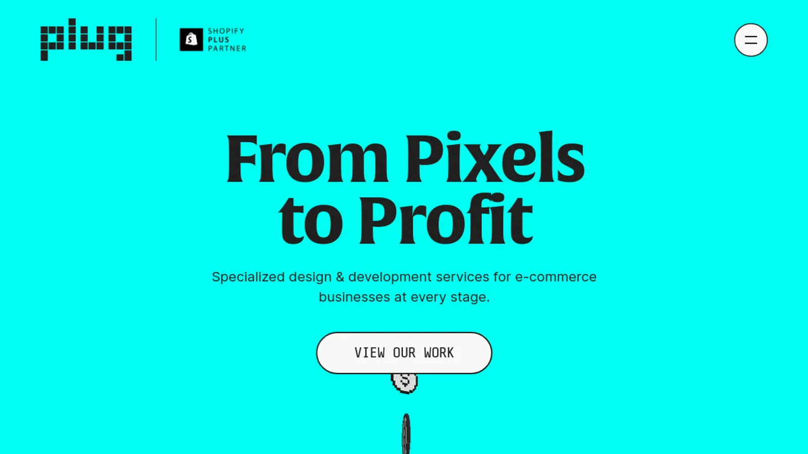Screenshot of the Plug Digital Inc. homepage