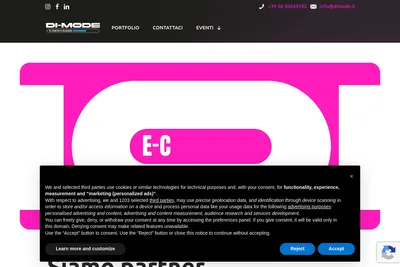 Screenshot of the Di-Mode homepage