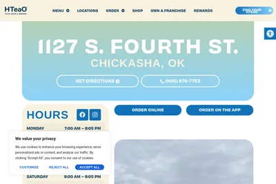 HTeaO - Chickasha website homepage
