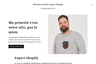 Screenshot of the AlexandreLaurin.com homepage