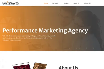 Screenshot of the RevGrowth homepage