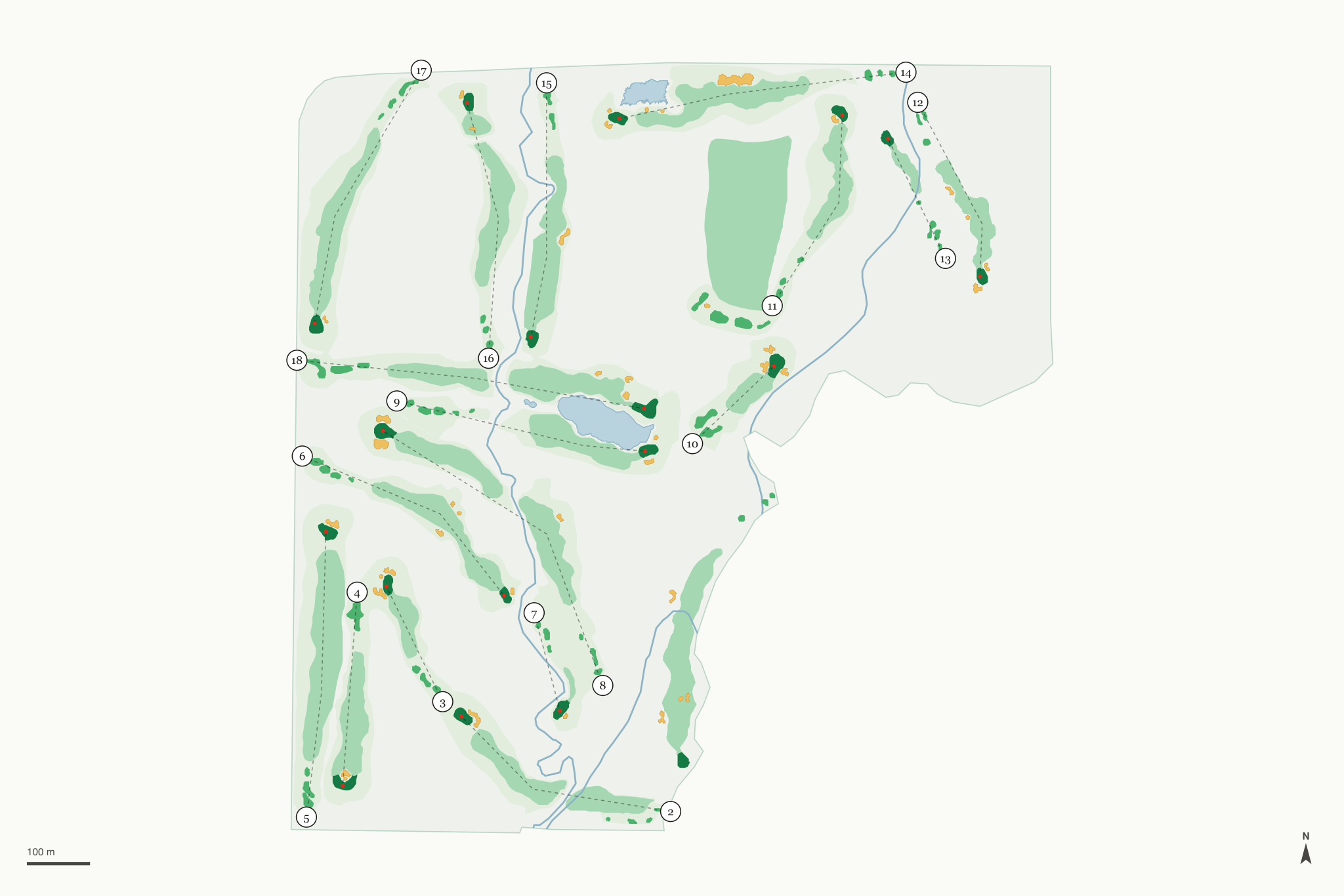Map of Grandote Peaks Golf Club