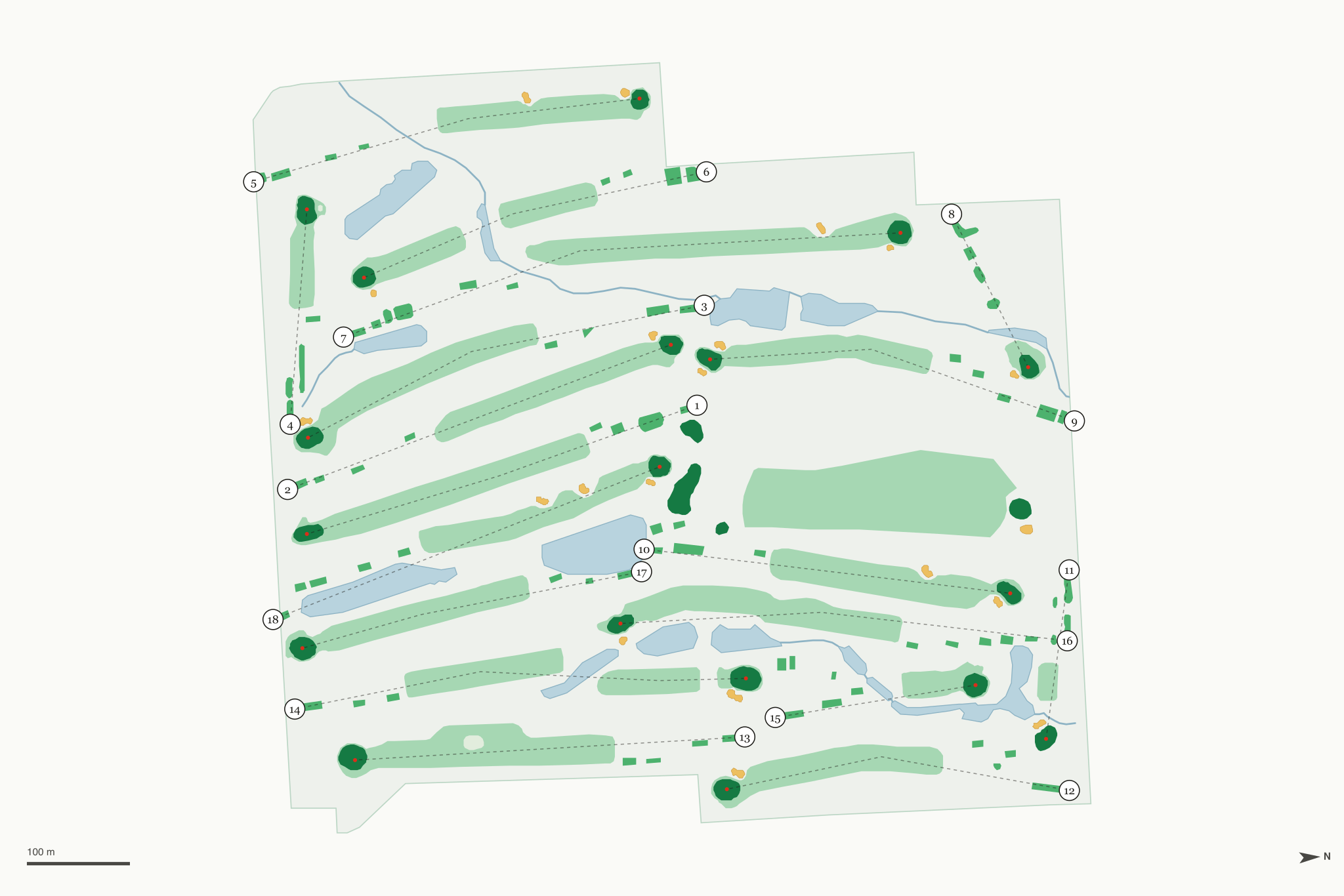 Map of Flatirons Golf Course