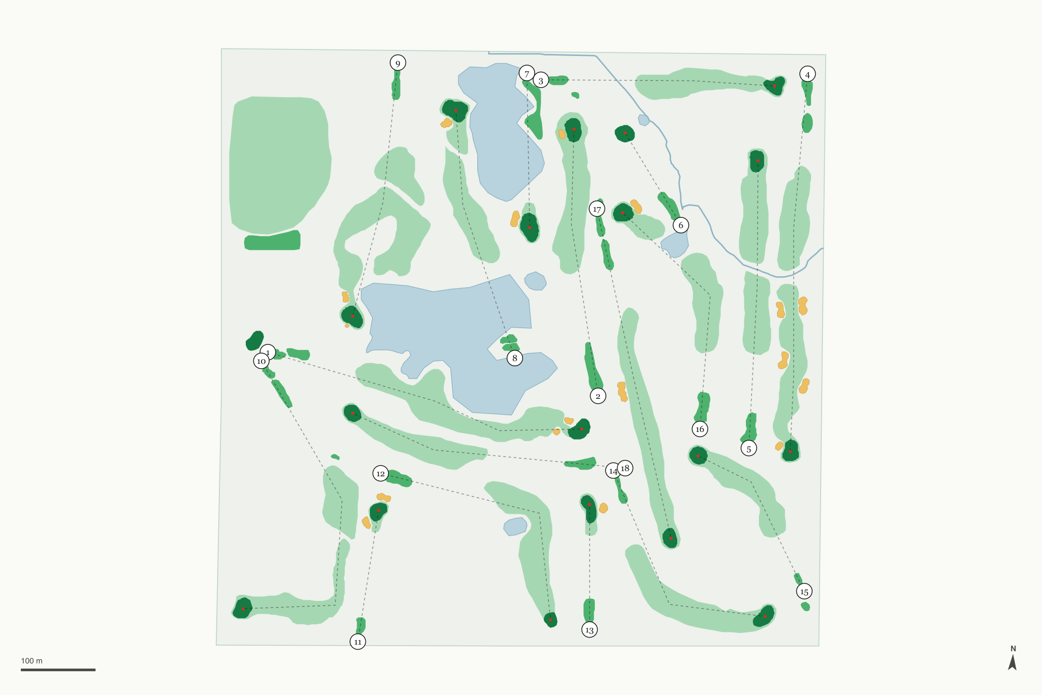 Map of Cattails Golf Club