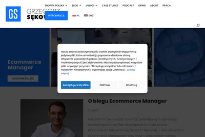 Screenshot of the eCommerce Consulting Grzegorz Sękowski homepage