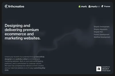 Screenshot of the Firth Creative homepage