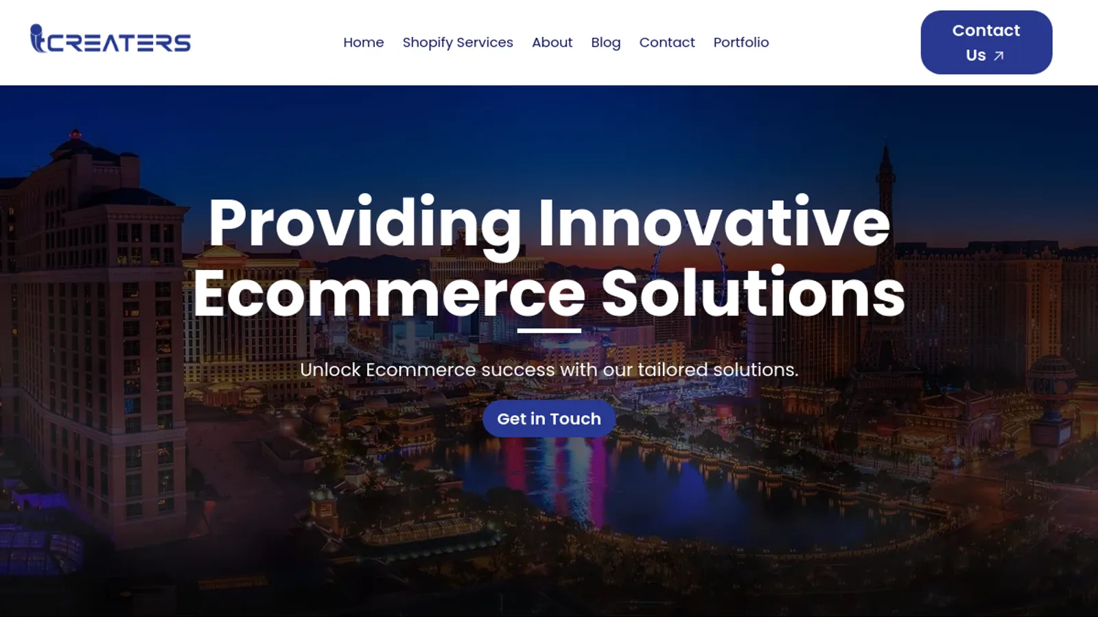 Screenshot of the ItCreaters homepage