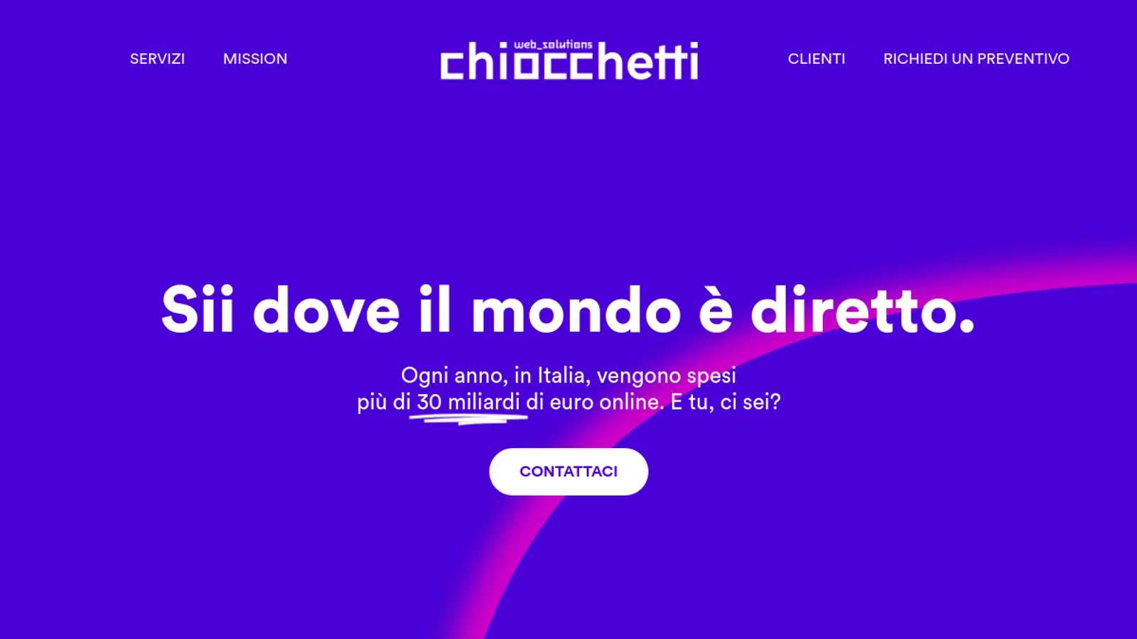 Screenshot of the Chiocchetti Web Solutions homepage