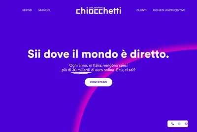 Screenshot of the Chiocchetti Web Solutions homepage