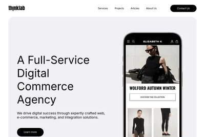 Screenshot of the ThinkLab homepage