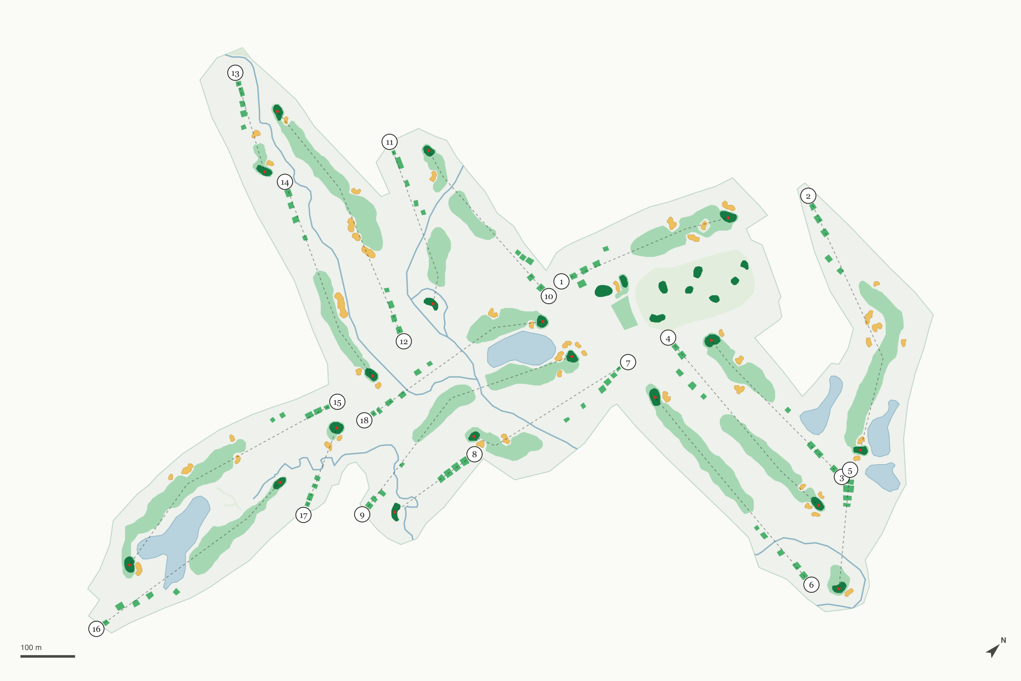 Map of Coyote Crossing Golf Club