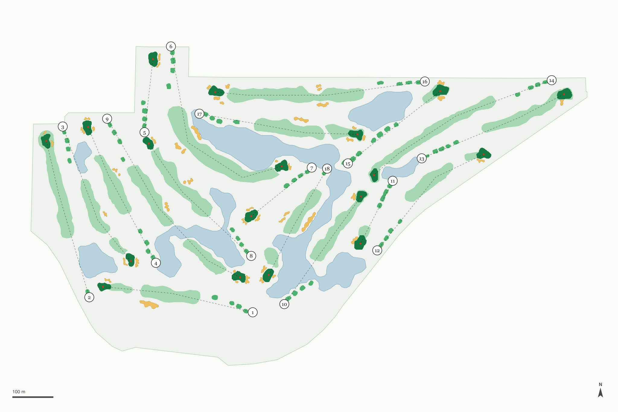Map of Old Ranch Country Club