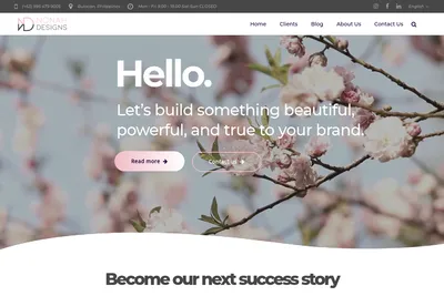 Screenshot of the Nonah Designs Web Design Services homepage