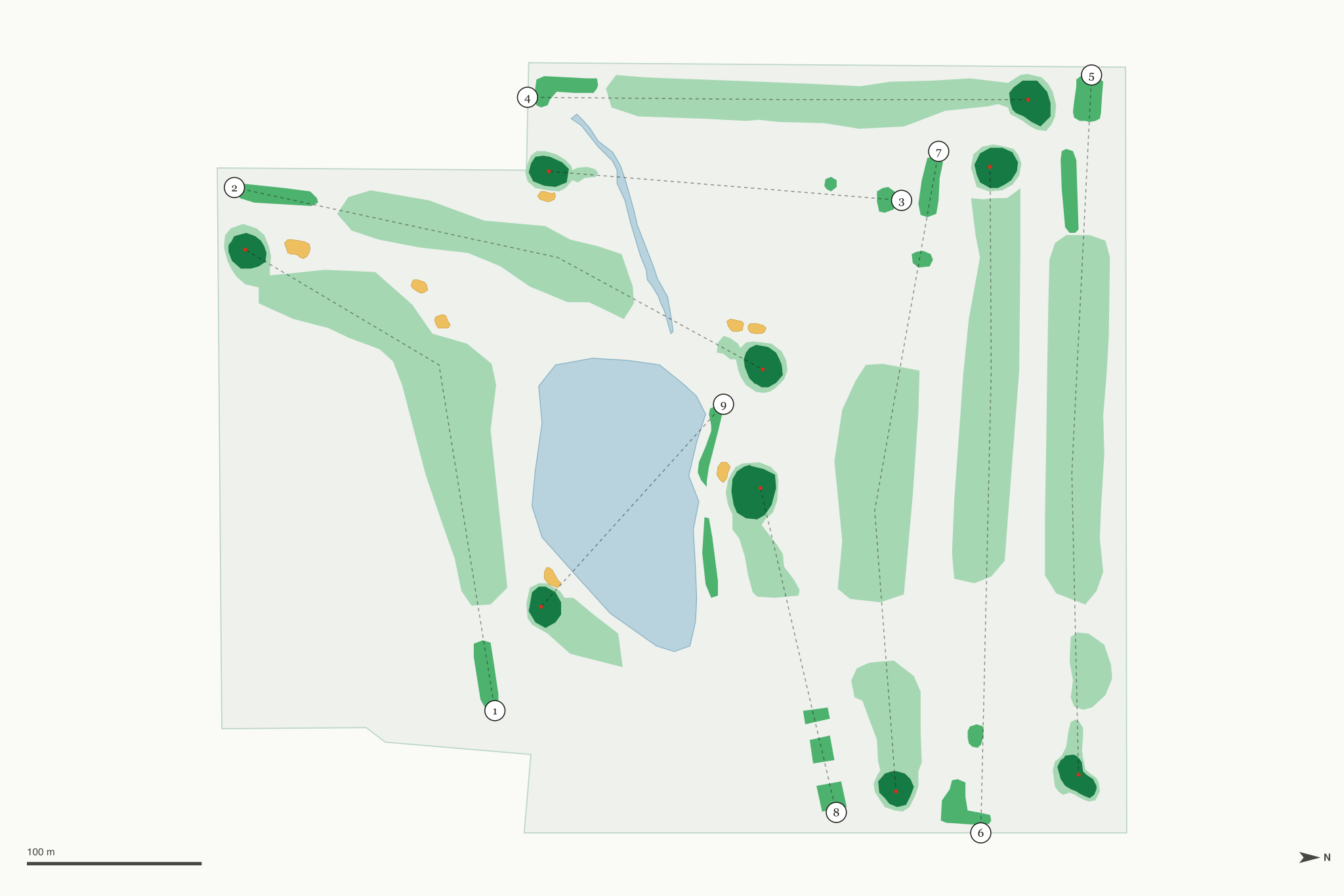 Map of Nibley Park Golf Course