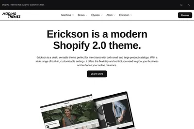 Screenshot of the Koding Themes homepage