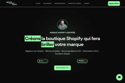 Screenshot of the Thomas Dubois homepage
