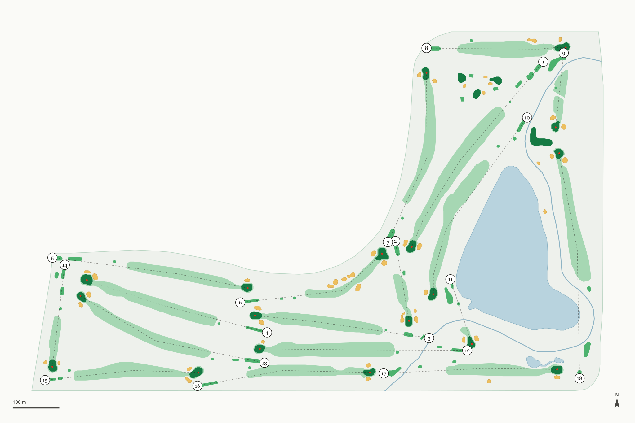 Map of Wellshire Golf Course