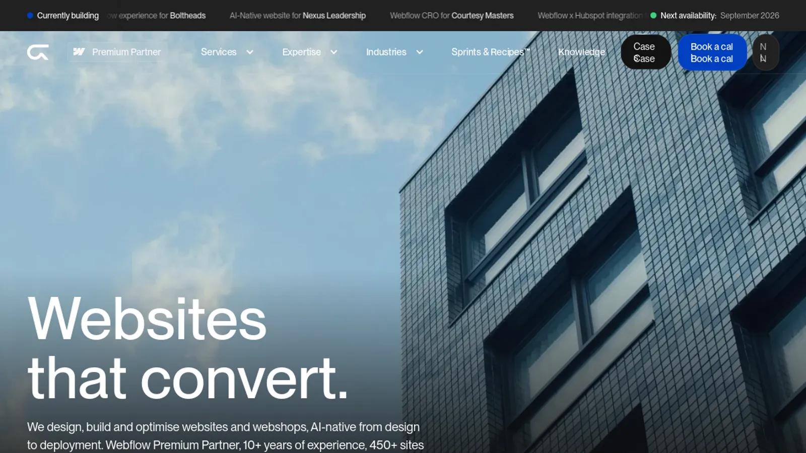 Screenshot of the Groove Digital B.V. homepage