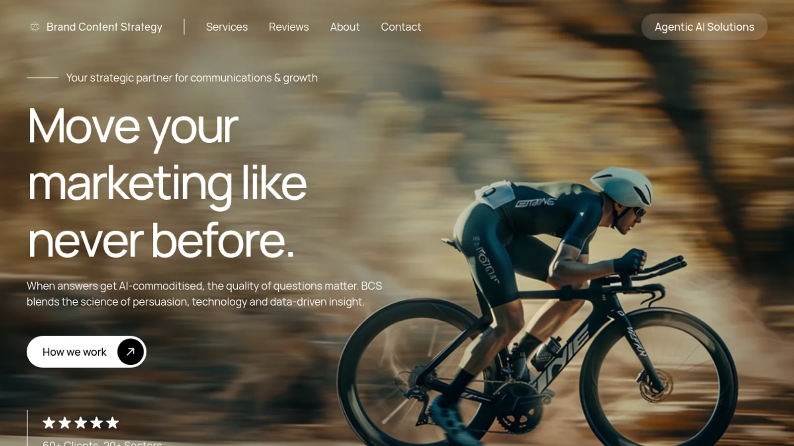 Screenshot of the Brand Content Strategy homepage