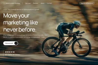 Screenshot of the Brand Content Strategy homepage