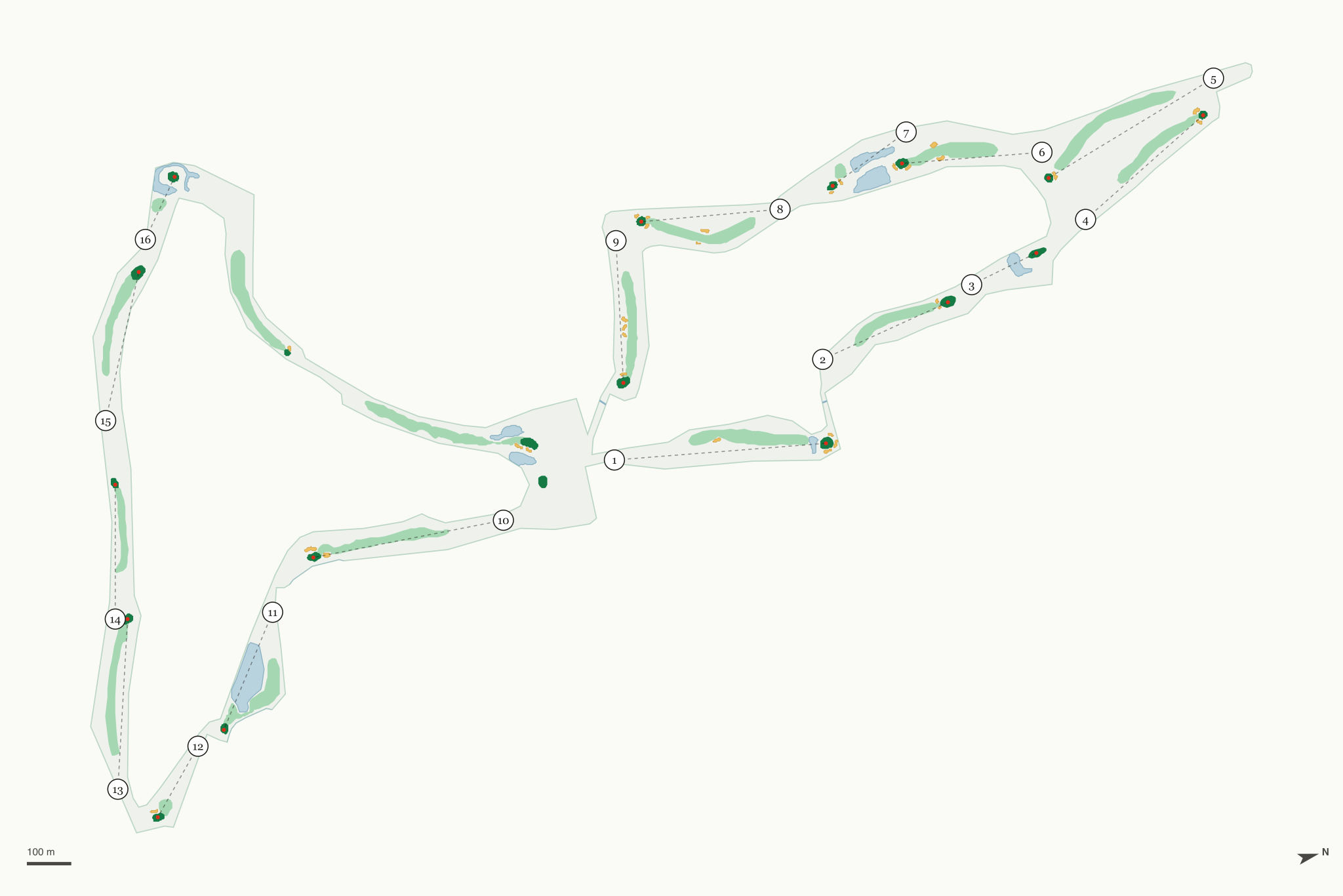 Map of The Royal Golf Course at Canadian Lakes
