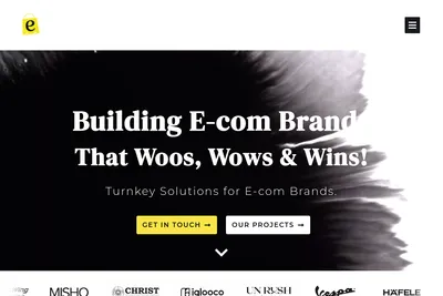 Screenshot of the Ekommerce360 homepage