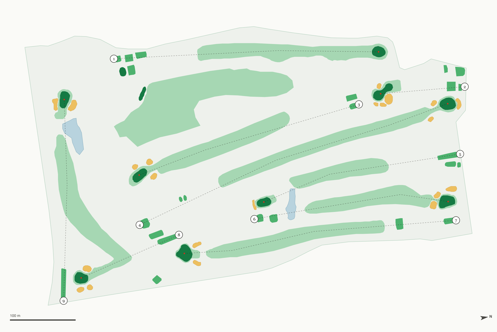 Map of Glen Acres Golf & Country Club