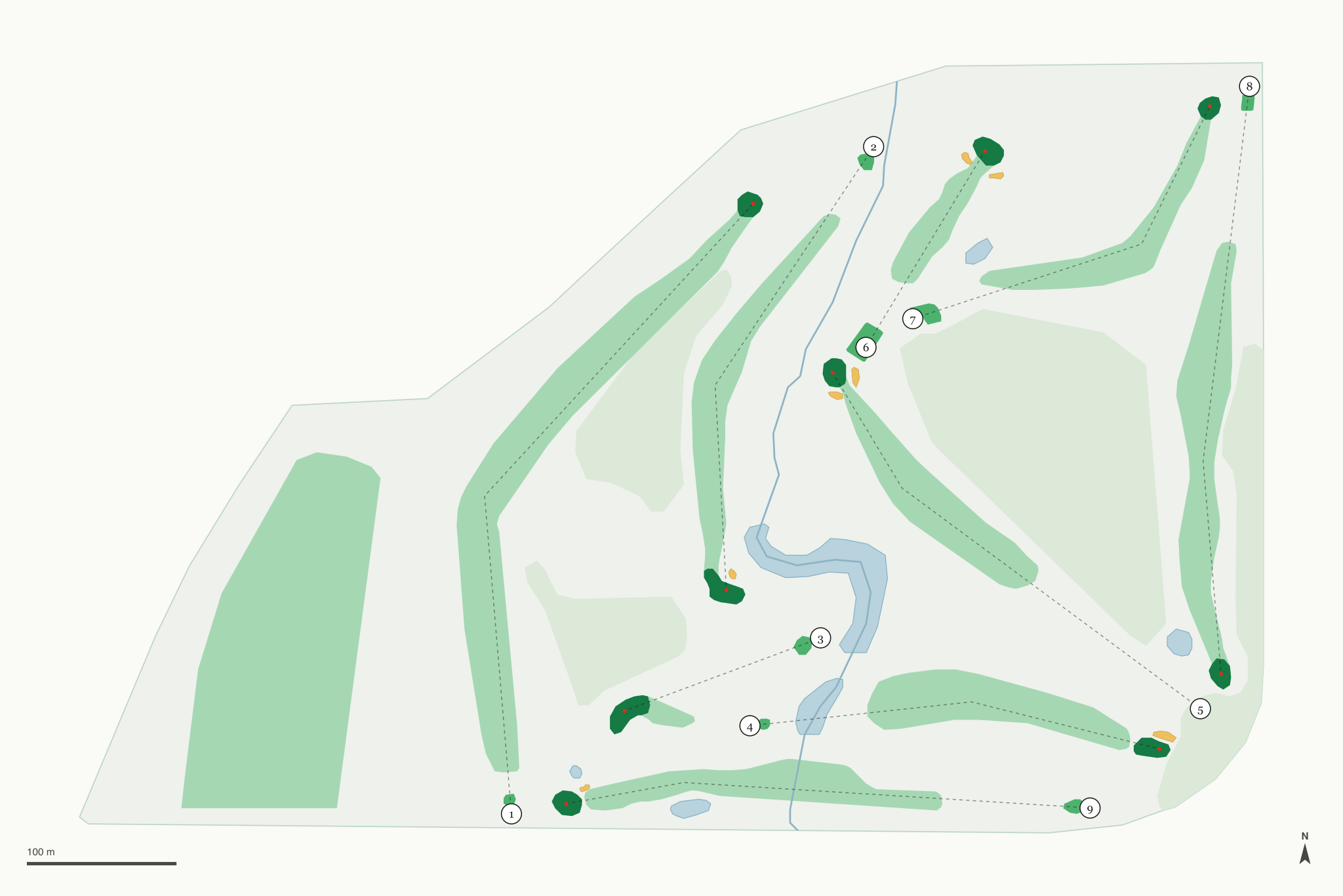 Map of Gunflint Hills Golf Course