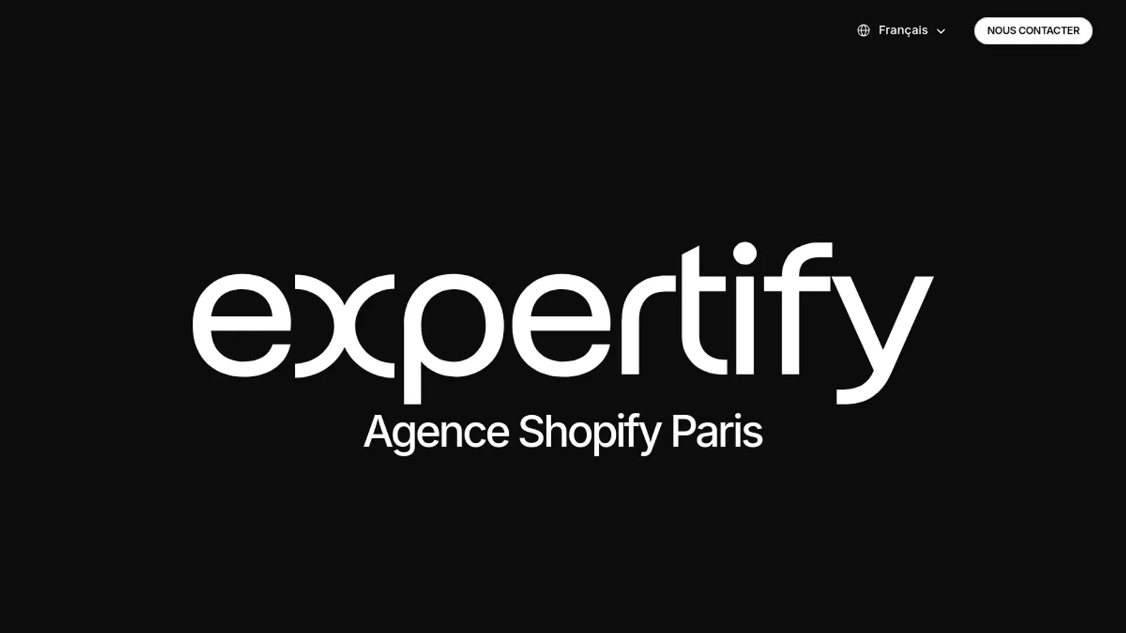 Screenshot of the EXPERTIFY - Agence SHOPlFY Paris homepage