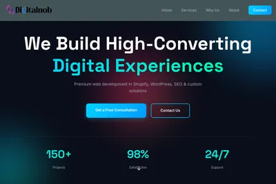 Screenshot of the Digitalnob homepage