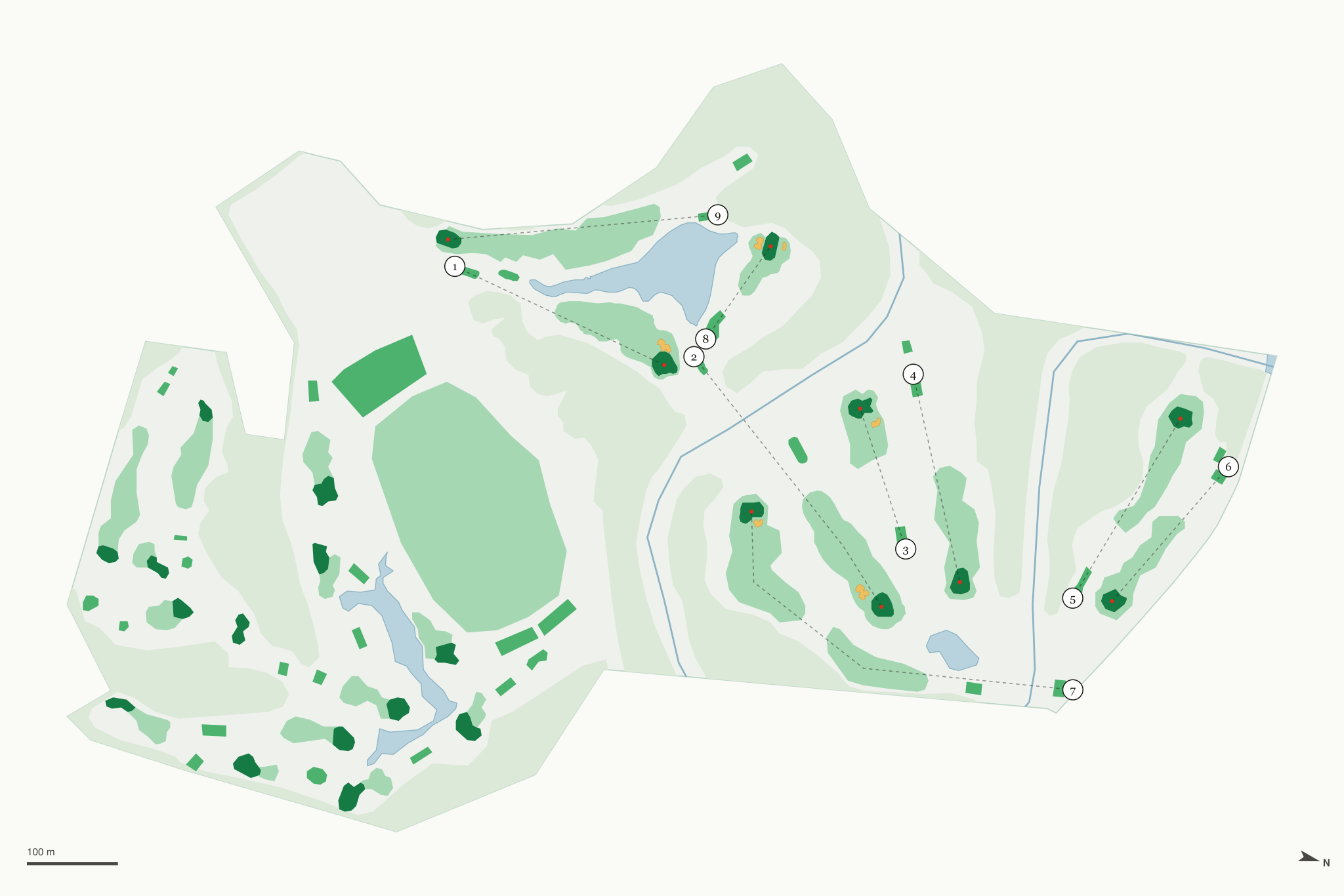Map of Heart of America Golf Course