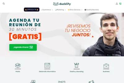 Screenshot of the Ducklify homepage