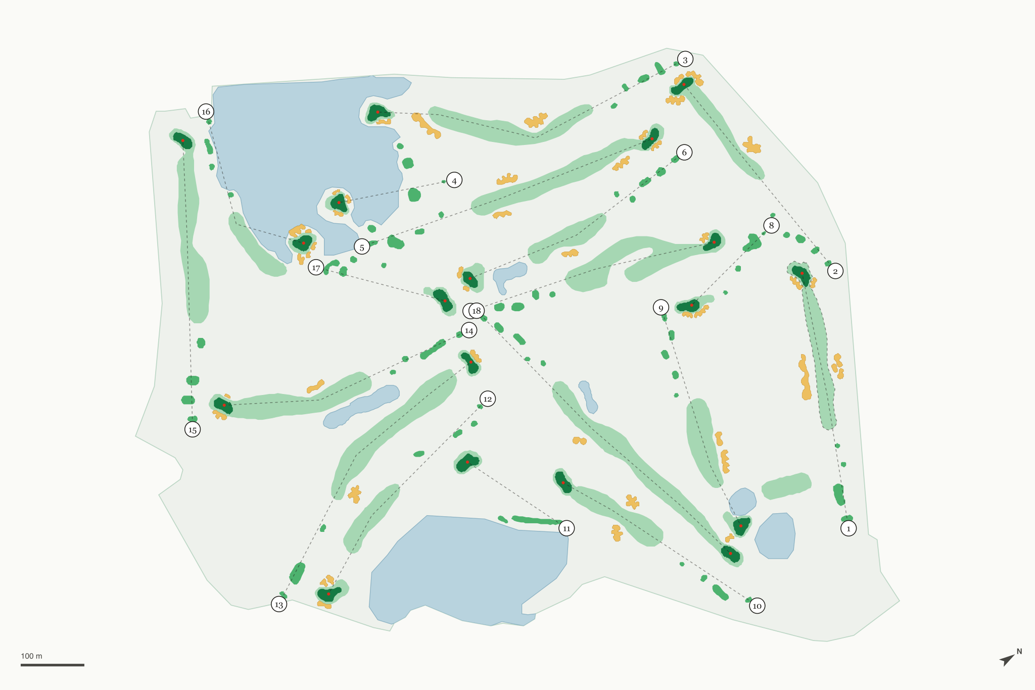 Map of Saddleback Golf Course