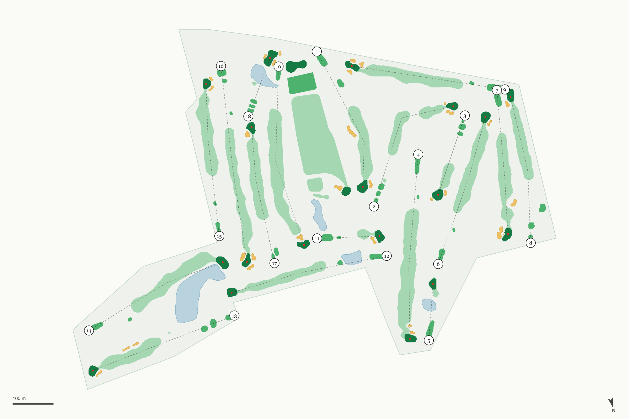 Map of Bartlett Hills Golf Club