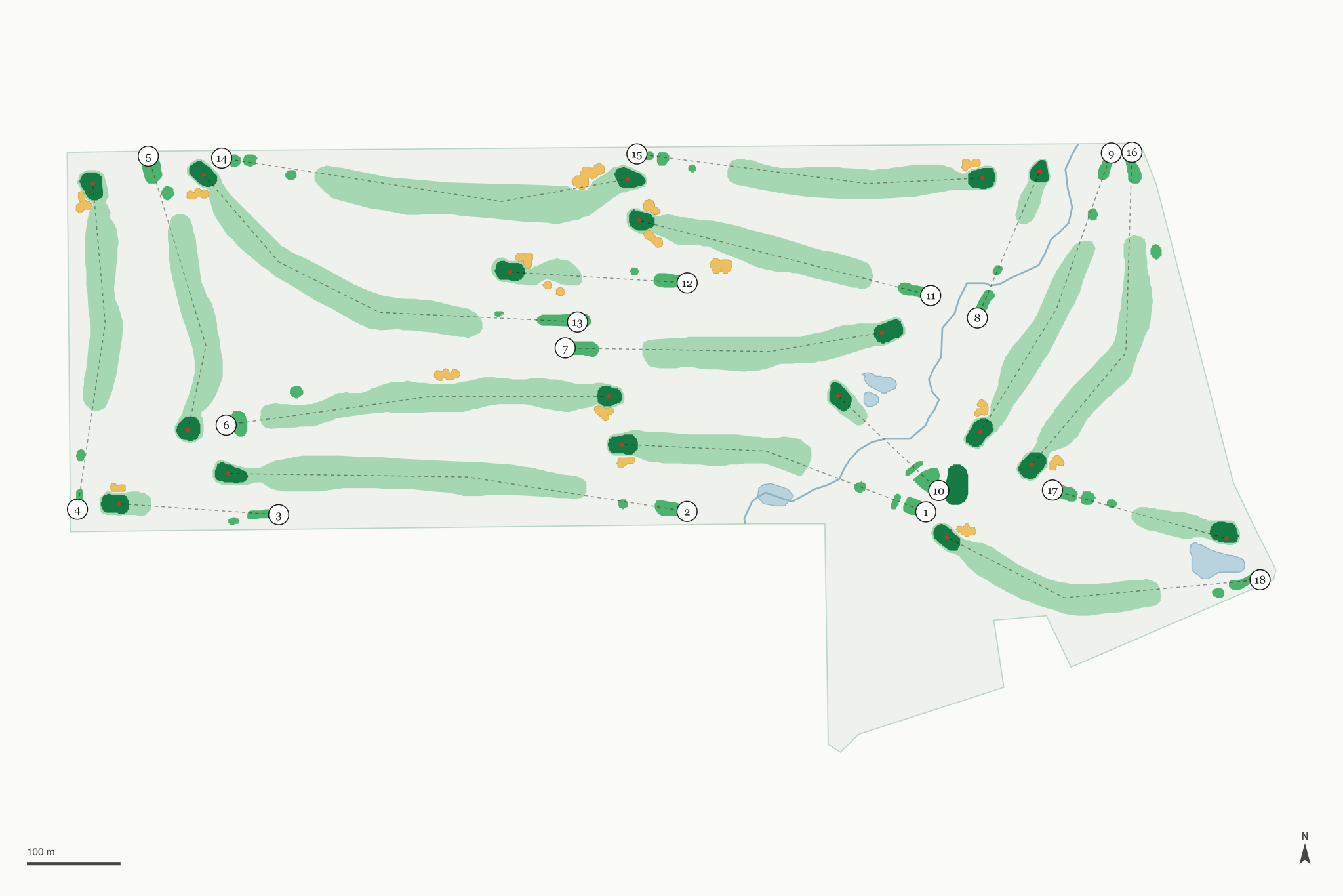 Map of Swanhills Golf Course