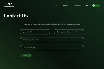 Screenshot of the Astraverdes homepage