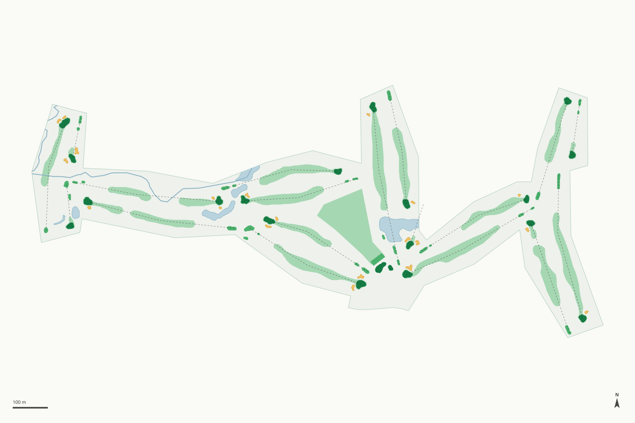 Map of Diamond Oaks Golf Course